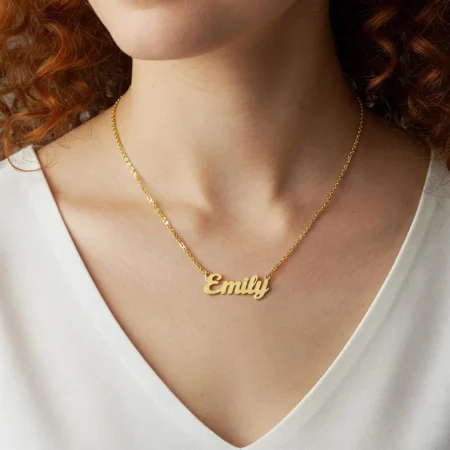 Gold Name Necklace Personalized Name