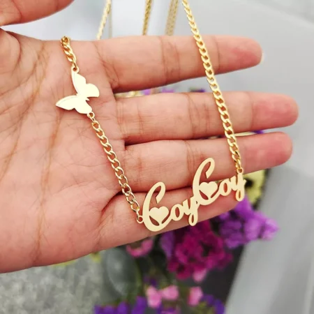 Curb Chain Name Necklace Custom