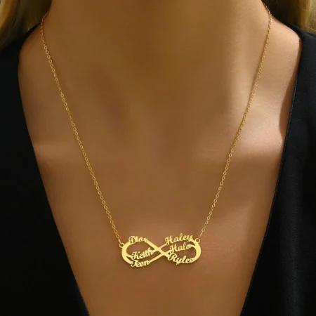 Custom Infinity Six Name Necklace