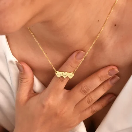 Engraved Hearts Necklace