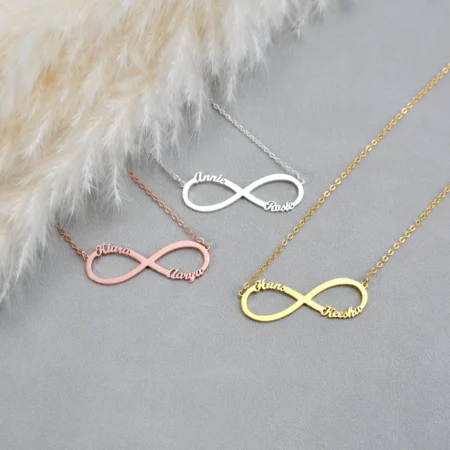 Infinity Name Necklace, Friendship Necklace