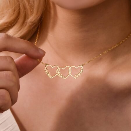 Multiple Heart Necklace  Personalized