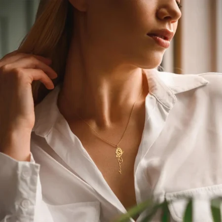 Personalized Dainty Birthstone Butterfly Name Necklace