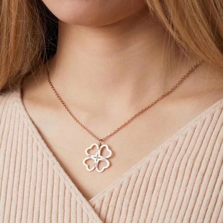 Personalized Four-Leaf Clover Name Necklace